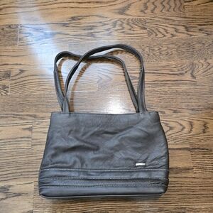 Elegant Dark Brown Leather Shoulder Bag